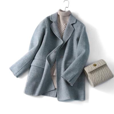 Woolen coat double-sided woolen coat check children