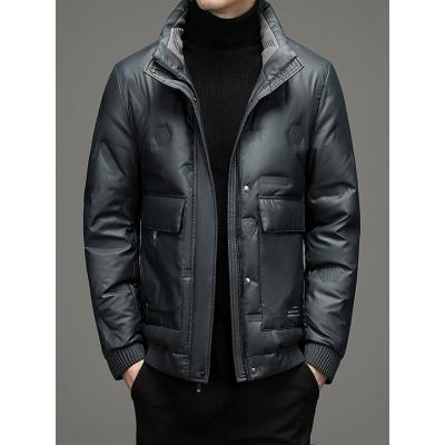 Winter fashion solid color thickened stand collar down jacket