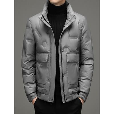 Winter fashion solid color thickened stand collar down jacket