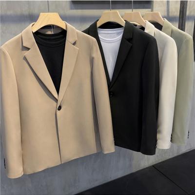 Pure color small suit thin casual coat