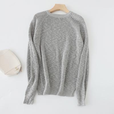 Spring and autumn leisure versatile solid color sweater